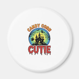 Imán Candy Corn Cutie Diseño Antiguo Castillo de Hallow