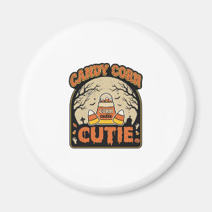 Imán Candy Corn Cutie Diseño Vectorial Vintage de Hallo