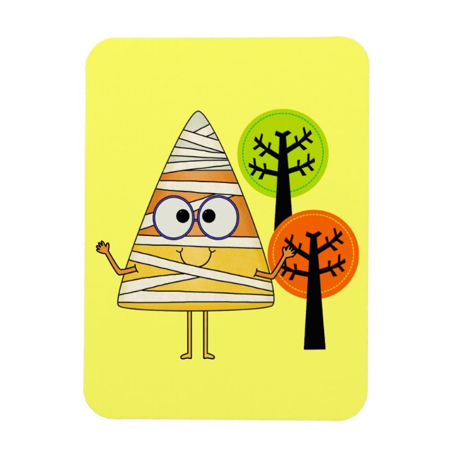 Imán Candy Corn Mummy Halloween (Vertical)