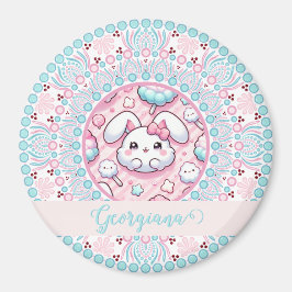 Imán Candy de algodón personalizado Kawaii Bunny Dot Ma