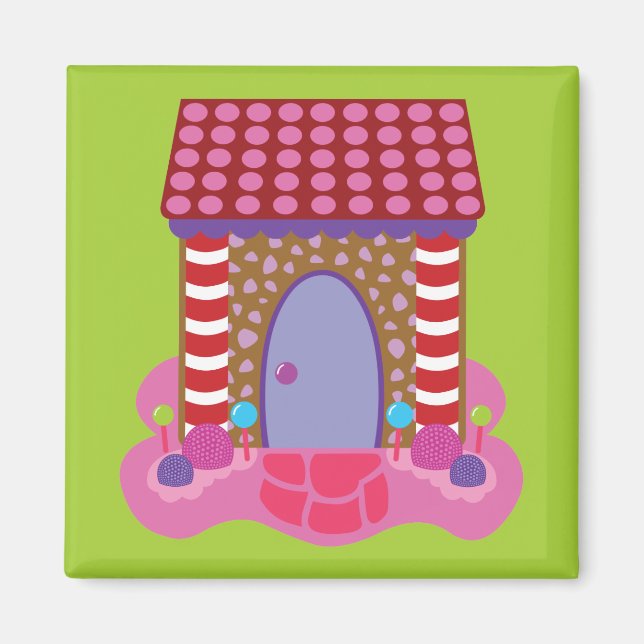 Imán Candy Gingerbread House (Frente)