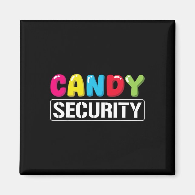Imán Candy Security Funny Halloween Disstume niños chic (Frente)
