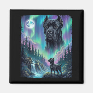 Imán Cane Corso aullando Aurora Borealis Italiana