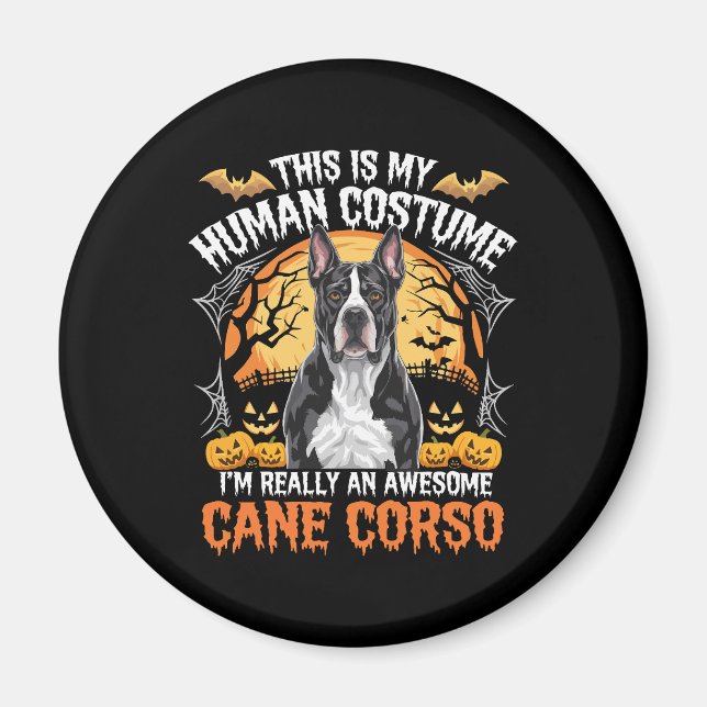 Imán Cane Corso Dog Awesome Costume Halloween (Frente)
