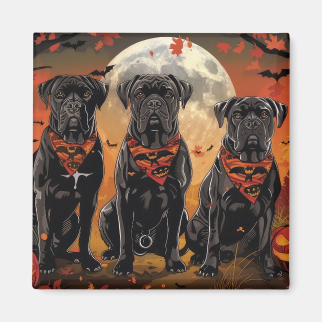 Imán Cane Corso Halloween Espeluznante (Frente)