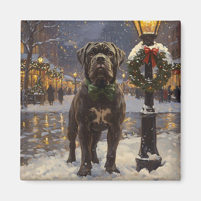 Imán Cane Corso Navidades (Frente)