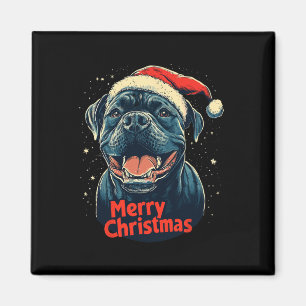 Imán Cane Corso Santa Hat Feliz Navidad Amor de perro
