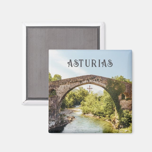 Imán Cangas de Onís bridge, Asturias travel (Anverso/Reverso)