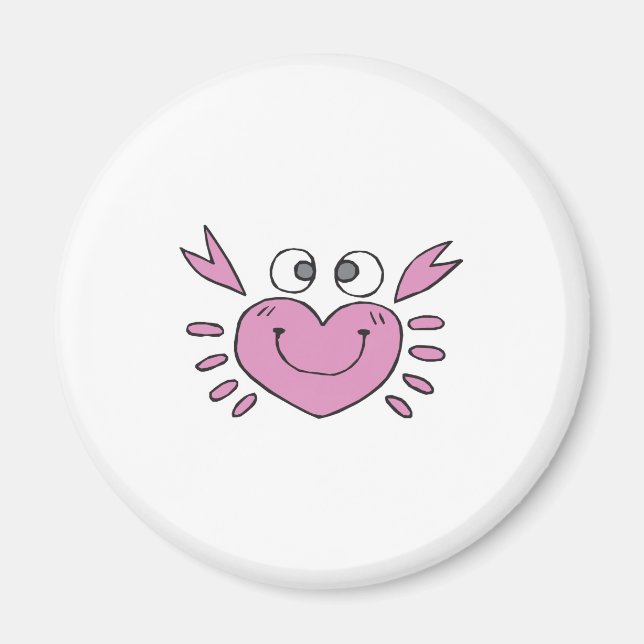 Imán cangrejo corazón pequeño y lindo (Frente)