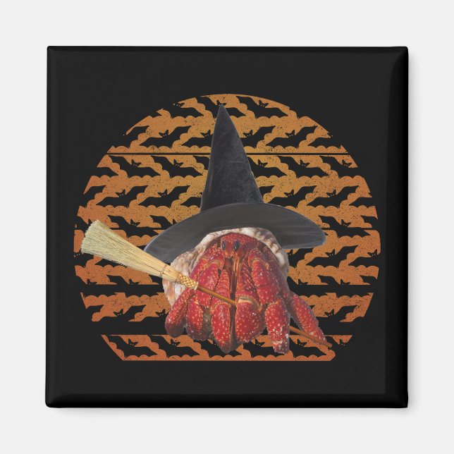 Imán Cangrejo de bruja Funny Halloween Hermit Crab Love (Frente)