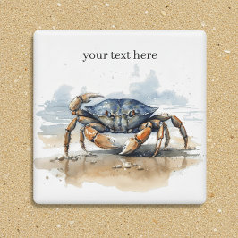 Imán Cangrejo de Playa Acuarela, personalizado