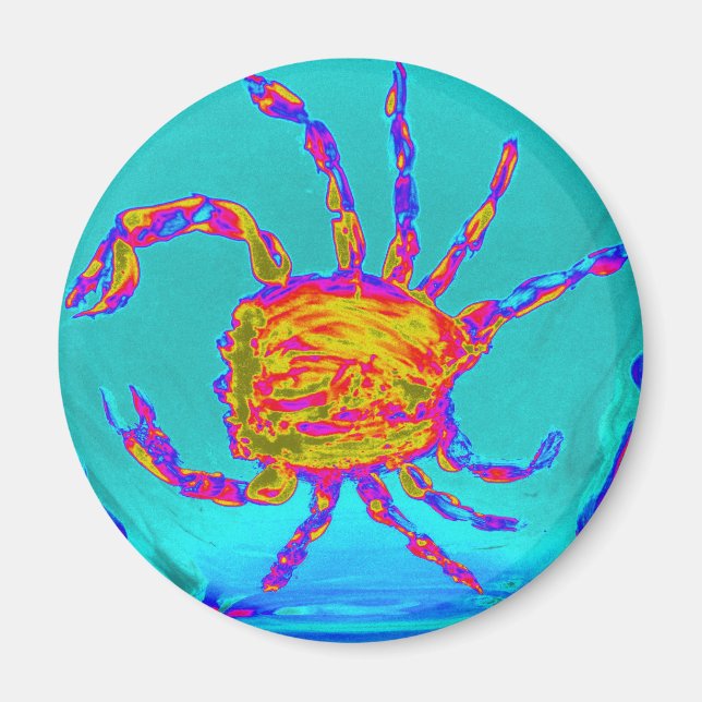 Imán Cangrejo Guay Turquoise Sea Animal (Frente)