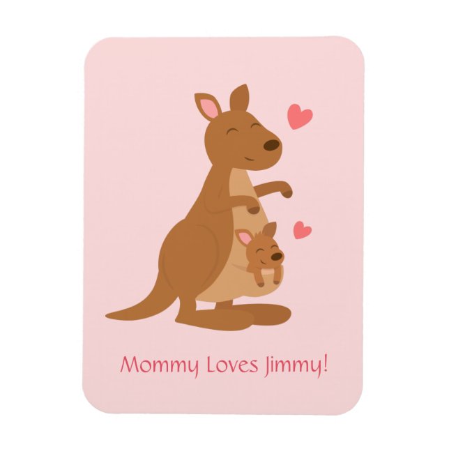 Imán Canguro Bebé Joey Adorable Para Niños (Vertical)