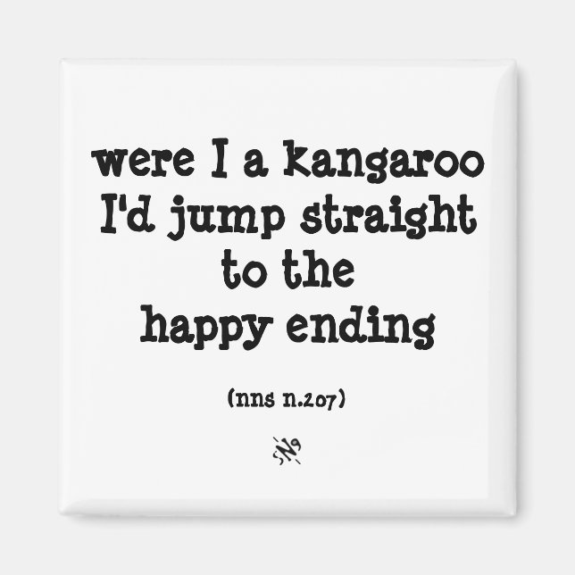 Imán canguro y felicidad (Frente)