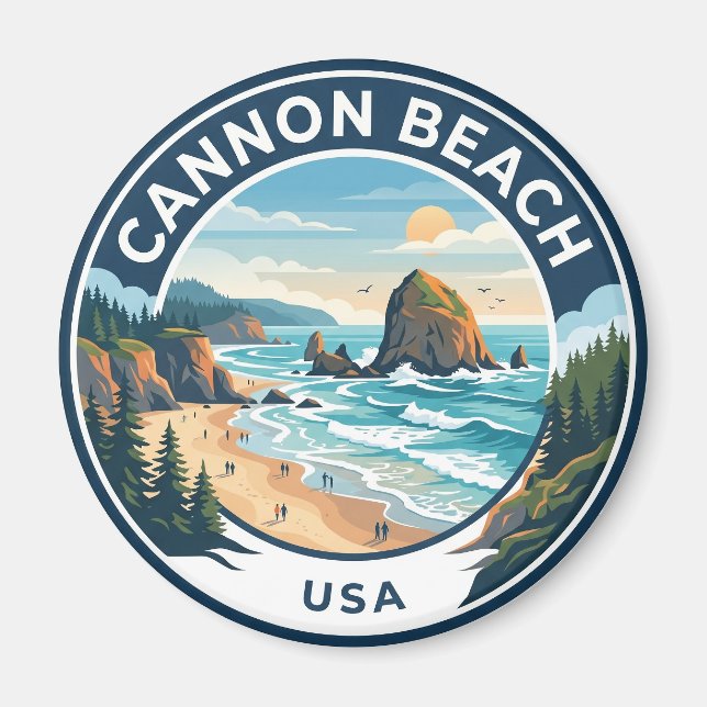 Imán Cannon Beach EE. UU. (Frente)