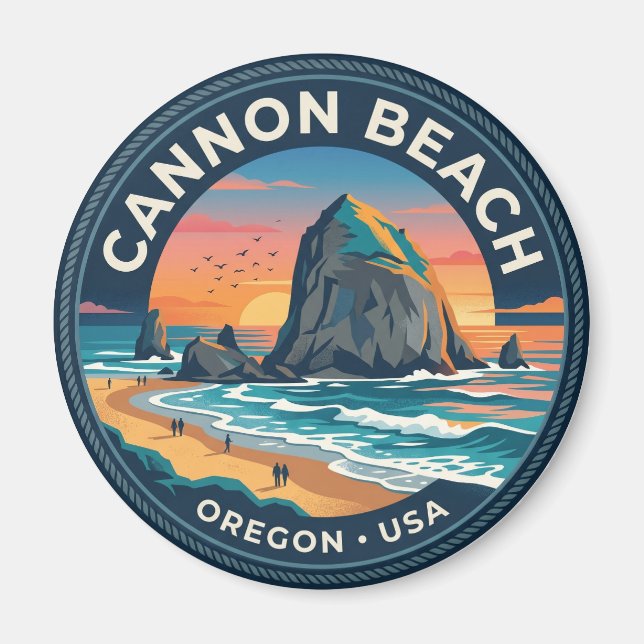 Imán Cannon Beach Oregón (Frente)