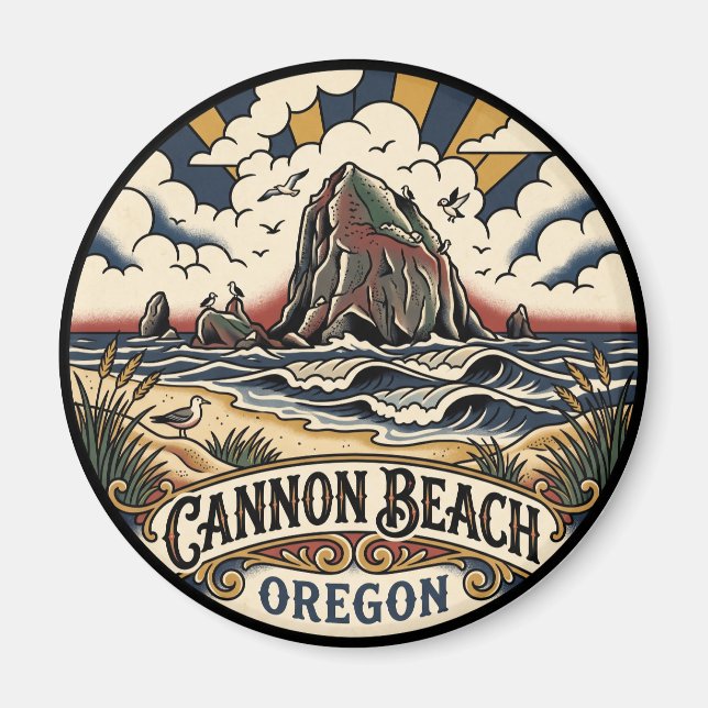 Imán Cannon Beach Oregón (Frente)