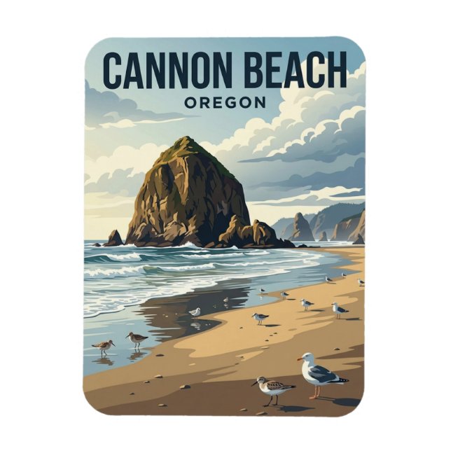 Imán Cannon Beach Oregón (Vertical)