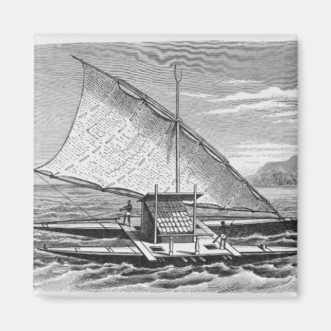 Imán Canoa doble fiyiana de la historia de (Frente)