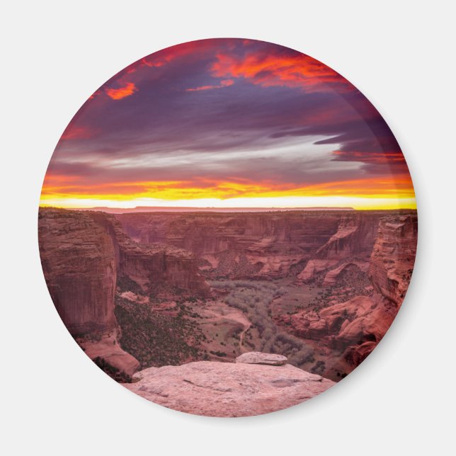 Imán Cañón de Chelly, puesta de sol, Arizona (Frente)