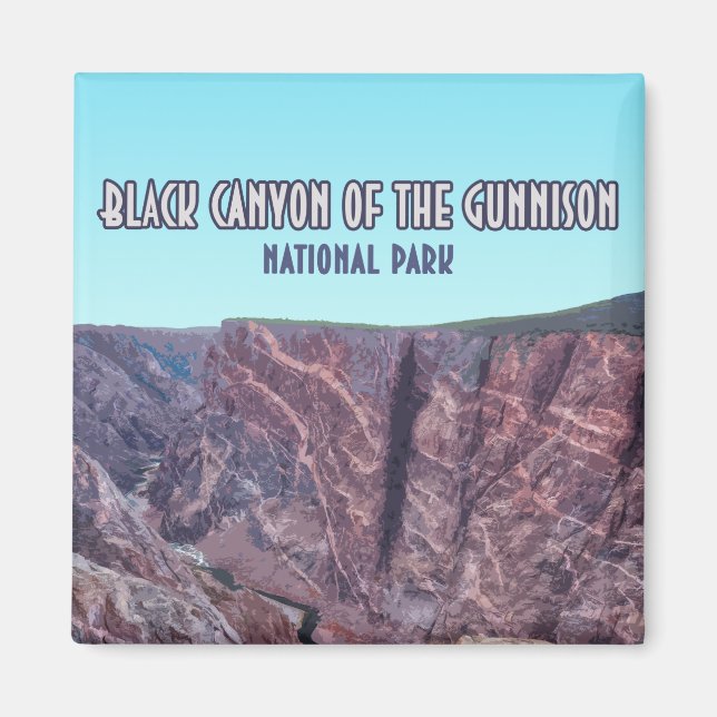 Imán Cañón negro del parque nacional de Gunnison (Frente)