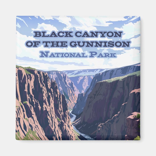 Imán Cañón Negro del Parque Nacional de Gunnison CO (Frente)