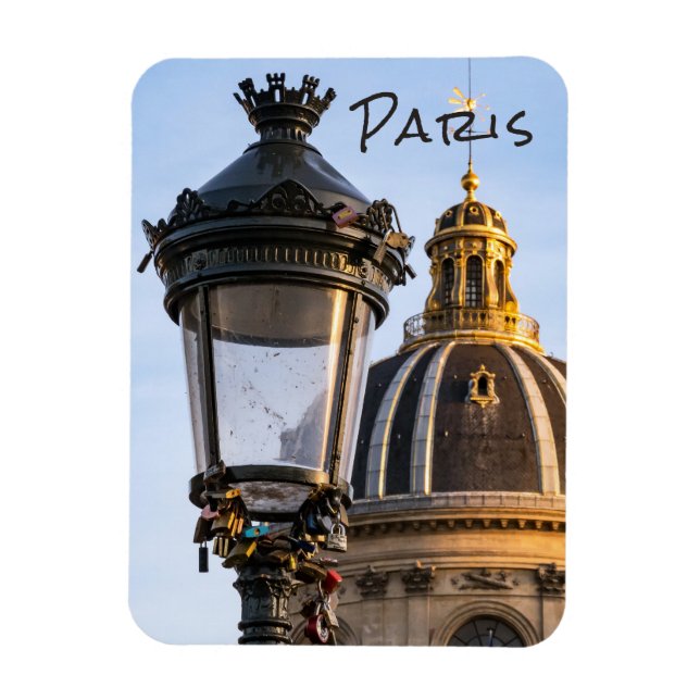 Imán Cañones de amor en el Pont des Arts de París (Vertical)