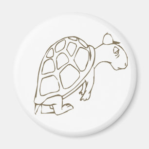 Imán cansado y soñoliento de la tortuga del dibu