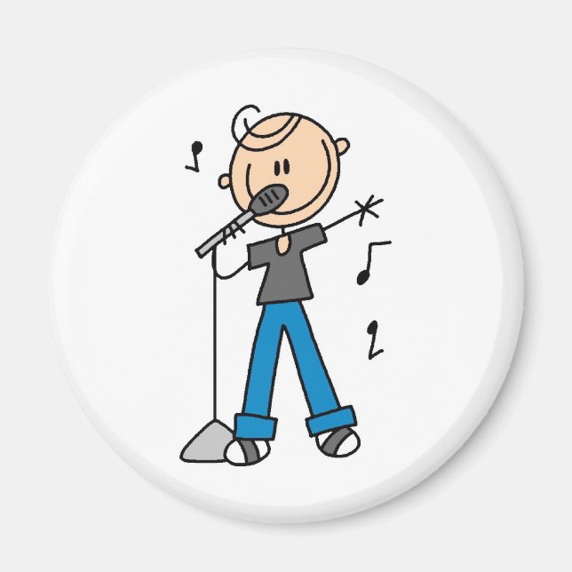 Imán Cantante De Estrella En El Magnet Del Micrófono (Frente)