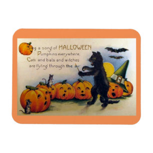 Imán Cantar una canción de la cosecha de Halloween