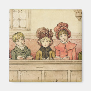 Imán Canto en iglesia (w/c en el papel)