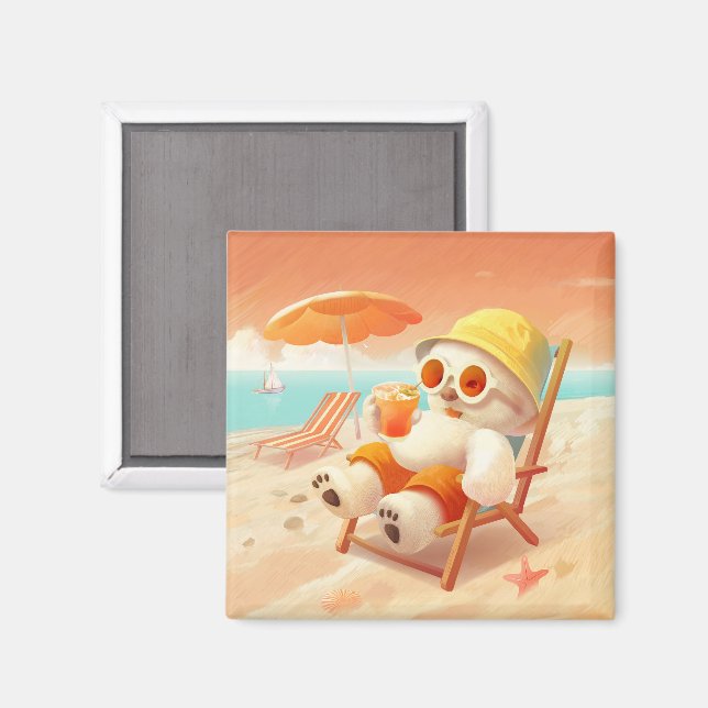 Imán Canto sonriente - Modo playa activado (Anverso/Reverso)