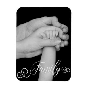Imán Capa de la foto de la tipografía de la FAMILIA