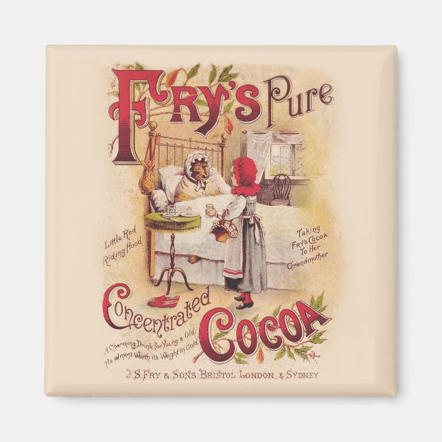 Imán Capa Roja Vintage Cocoa Victoriano (Frente)