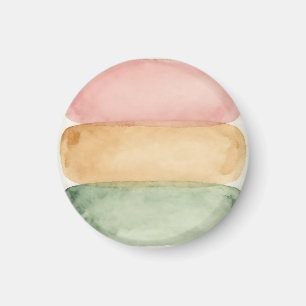 Imán Capas de bloque de color pastel acuarela