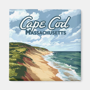 Imán Cape Cod Beach Seashore Massachusetts Blue
