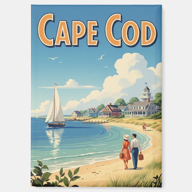 Imán Cape Cod Massachusetts Viajes (Anverso)