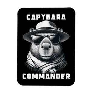 Imán Capibara Con Gafas De Sol Capy Comandante