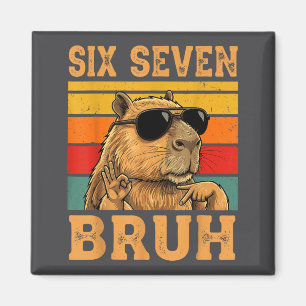 Imán Capibara Divertido 67 Meme Seis Siete Bruh Chicos 