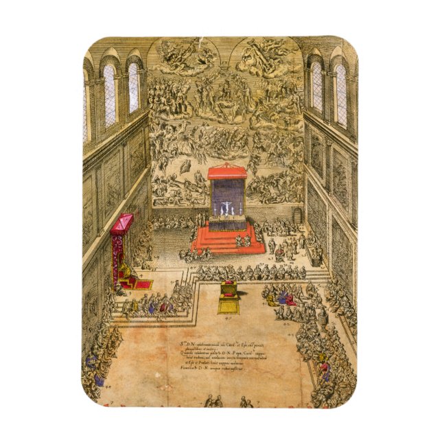 Imán Capilla de la audiencia en el Vaticano (grabado de (Vertical)