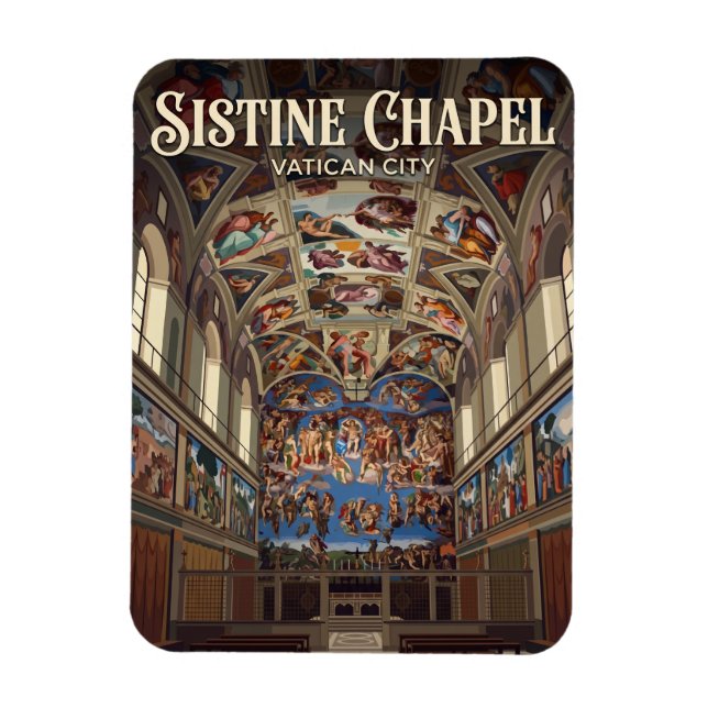 Imán Capilla Sixtina Ciudad del Vaticano (Vertical)