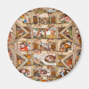 Imán Capilla Sixtina en el techo de Michelangelo Buonar