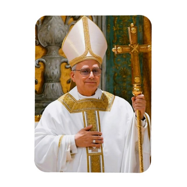 Imán Capilla Sixtina Masiva del Papa León XIV (Vertical)