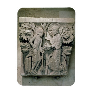 Imán Capital de columna que representa Cristo y a James