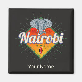 Imán Capital de Nairobi Kenia Elephant Vintage Africa