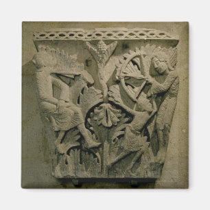 Imán Capital que representa a un hombre que tira una