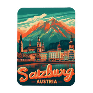 Imán Capital vintage de Austria salzburg horizonte