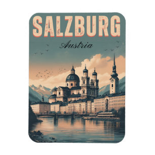 Imán Capital vintage de Austria salzburg horizonte