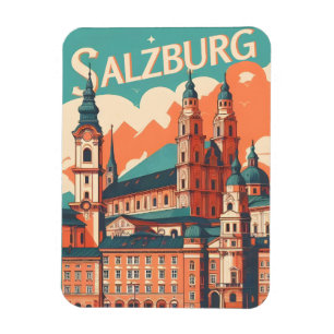 Imán Capital vintage de Austria salzburg horizonte