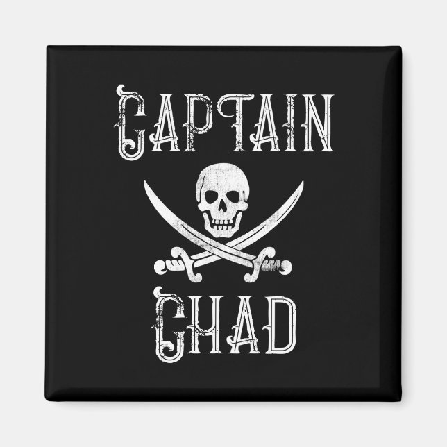 Imán Capitán chad pontón pirata retro (Frente)